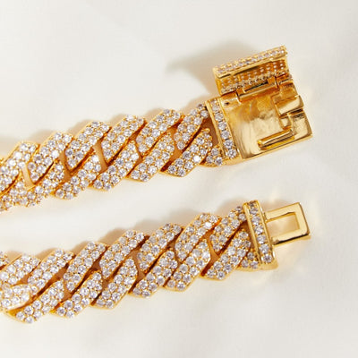 Best Women's Gold Diamond Chunky Chain Bracelet, Best Gold Diamond Chunky Chain Bracelet for Women Gift, Mason & Madison Co.