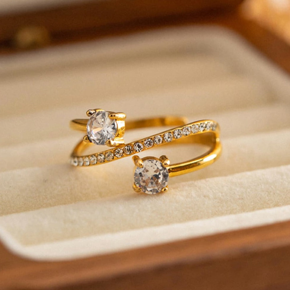 Double Bands 3 Piece Two Tone Wedding Set | Wexford Jewelers