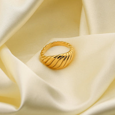 Lustrous Multicolor Anti Tarnish Ring - Rose Gold | FashionCrab.com