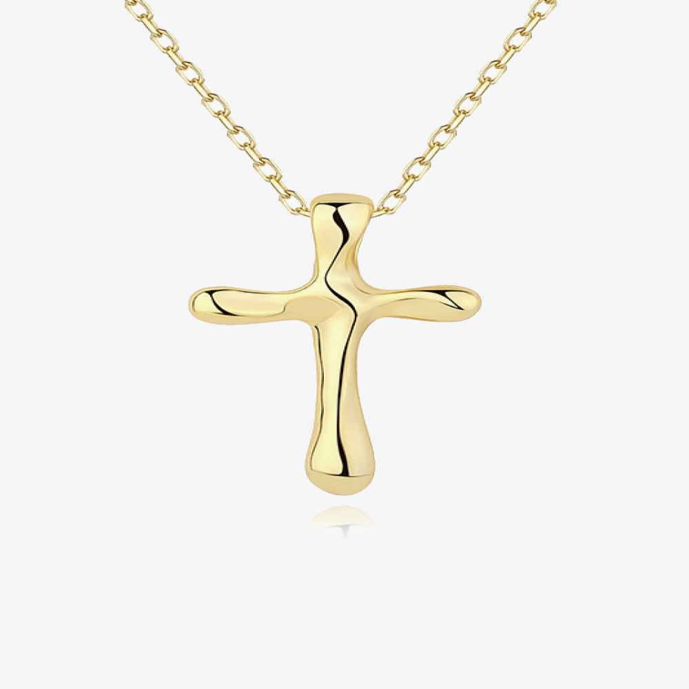 Best Gold Necklace Jewelry Gift | Best Aesthetic Yellow Gold Cross Pendant Necklace Jewelry Gift for Women, Girls, Girlfriend, Mother, Wife, Daughter | Mason & Madison Co.