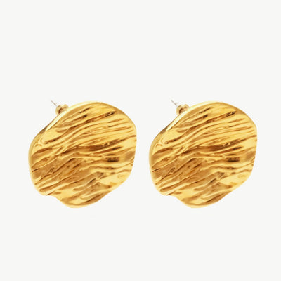 Best Gold Earrings Jewelry Gift | Best Aesthetic Yellow Gold Textured Stud Earrings Jewelry Gift for Women, Girls, Girlfriend, Mother, Wife, Daughter | Mason & Madison Co.