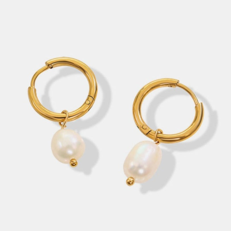 Best Gold Pearl Jewelry Gift | Best Yellow Gold Pearl Drop Earrings Jewelry Gift for Women, Girls, Girlfriend, Mother, Wife, Daughter | Mason & Madison Co.
