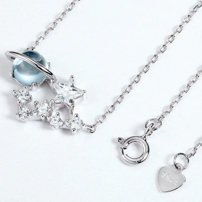 Best Topaz Diamond Silver Jewelry Gift | Best Aesthetic Silver Diamond Star Necklace Jewelry Gift for Women, Girls, Girlfriend, Mother, Wife, Daughter | Mason & Madison Co.