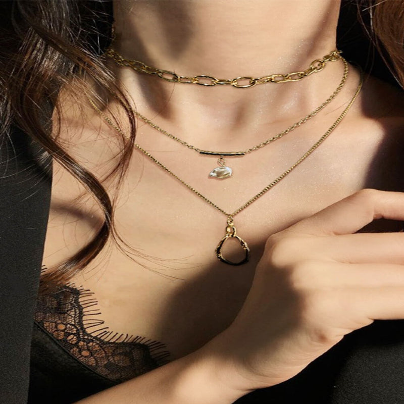 Want To Know You Better - Gold Triple-Layered Necklace