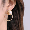Best Gold Pearl Earrings Jewelry Gift | Best Aesthetic Gold Pearl Stud Jack Earrings Jewelry Gift for Women, Girls, Girlfriend, Mother, Wife, Daughter | Mason & Madison Co.