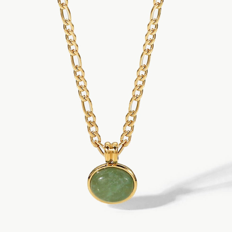 Jade Round Pendant Necklace