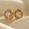 Best Gold Diamond Stud Earrings | Best Aesthetic Yellow Gold Round Diamond Stud Earrings Jewelry Gift for Women, Girls, Girlfriend, Mother, Wife, Daughter | Mason & Madison Co.