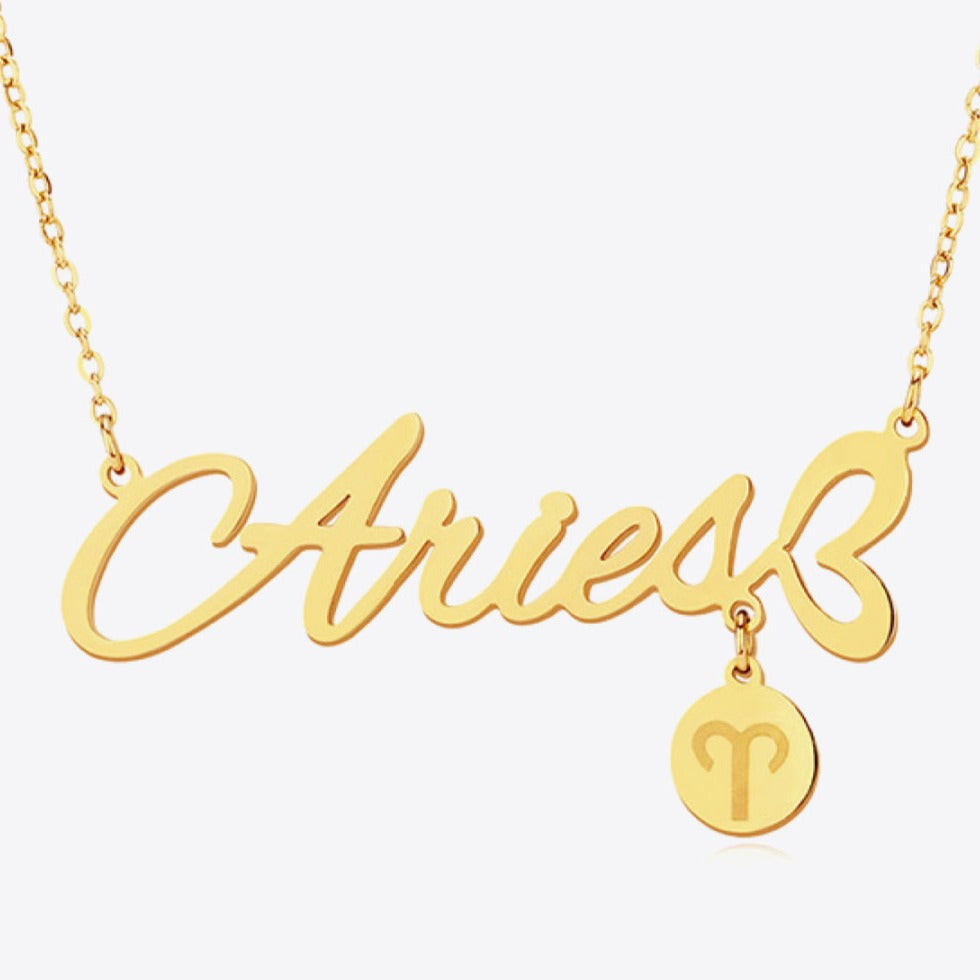 #1 Best Trendy Gold Zodiac Constellation Pendant Necklace Gift for Women | Best Trending Aesthetic Yellow Gold Zodiac Constellation Pendant Necklace Jewelry Gift for Women, Mother, Wife | Mason & Madison Co.
