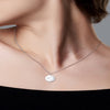 Best Silver Diamond Pendant Necklace Jewelry Gift | Best Aesthetic Silver Diamond Round Pendant Necklace Jewelry Gift for Women, Mother, Wife | Mason & Madison Co.