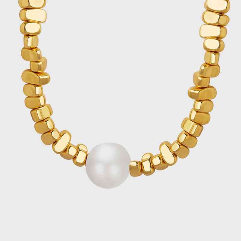 Best Gold Pearl Chain Necklace Jewelry Gift | Best Aesthetic Yellow Gold Pearl Chain Necklace Jewelry Gift for Women, Mother, Wife | Mason & Madison