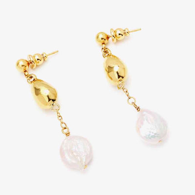 1# BEST Gold Pearl Earrings Jewelry Gift for Women | #1 Best Most Top Trendy Trending Yellow Gold Pearl Drop Earrings Jewelry Gift for Women, Girls, Girlfriend, Mother, Wife, Daughter, Ladies | Mason & Madison Co.