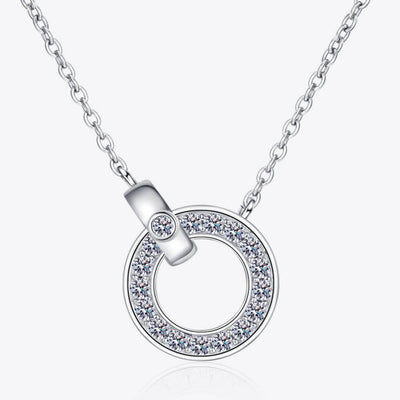 Best Silver Diamond Circle Pendant Necklace Jewelry Gift | Best Aesthetic Silver Diamond Pendant Necklace Jewelry Gift for Women, Mother, Wife. Mason & Madison Co.