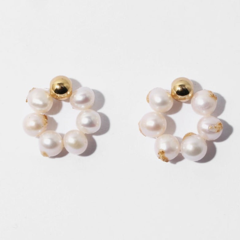 Triple Drop Pearl Earrings – Pressed Floral