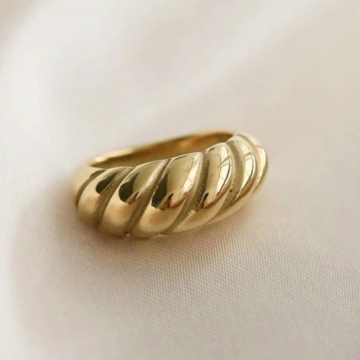 Gold Tone Vines Round Cut Sterling Silver Ring | Gold ring designs, Unique  gold rings, Gold jewelry fashion
