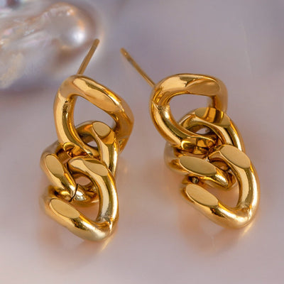 Silver Night Chain Drop Earrings - Verdier Jewelry