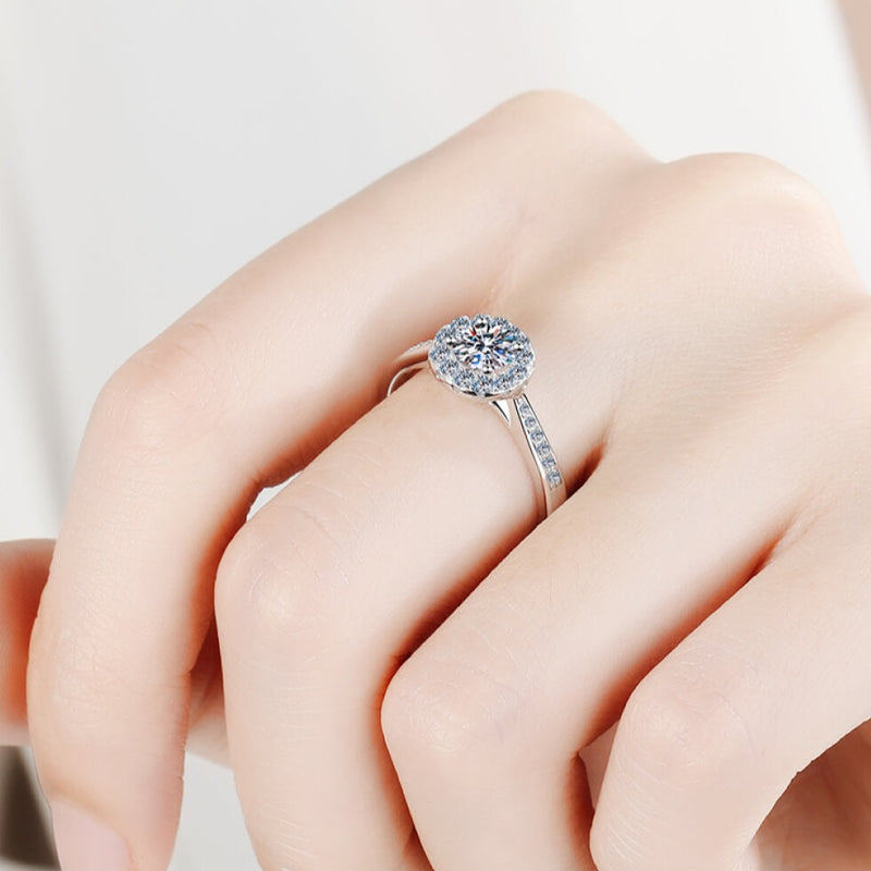 Best Diamond Round Ring Jewelry Gift | Best Aesthetic Silver Diamond Round Ring Jewelry Gift for Women, Girls, Girlfriend, Mother, Wife, Daughter | Mason & Madison Co.