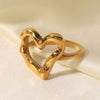 Best Gold Heart Ring Jewelry Gift | Best Aesthetic Yellow Heart Gold Ring Jewelry Gift for Women, Girls, Girlfriend, Mother, Wife, Daughter | Mason & Madison Co.