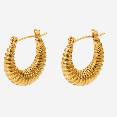 Best Gold Hoop Earrings Jewelry Gift | Best Aesthetic Yellow Gold Earrings Jewelry Gift for Women, Girls, Girlfriend, Mother, Wife, Daughter | Mason & Madison Co.