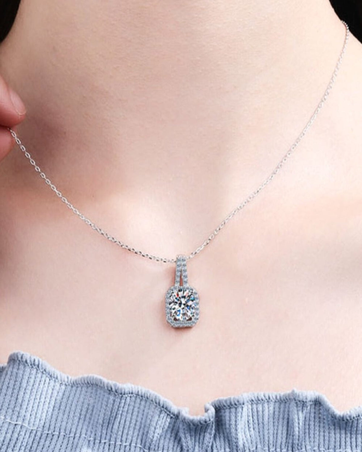 Diamond square pendant new arrivals