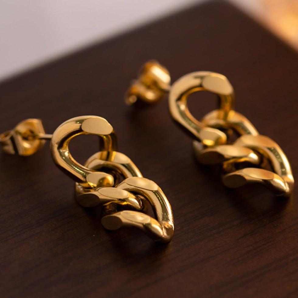 Thick chain earrings hot sale