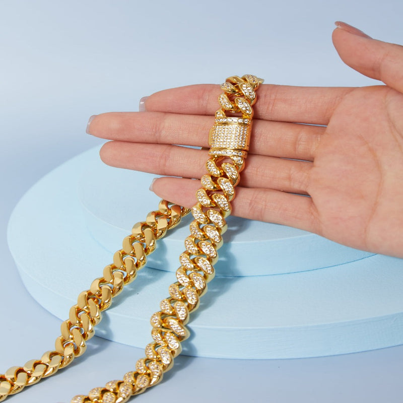 On My Mind - Diamond Chunky Curb Chain Necklace