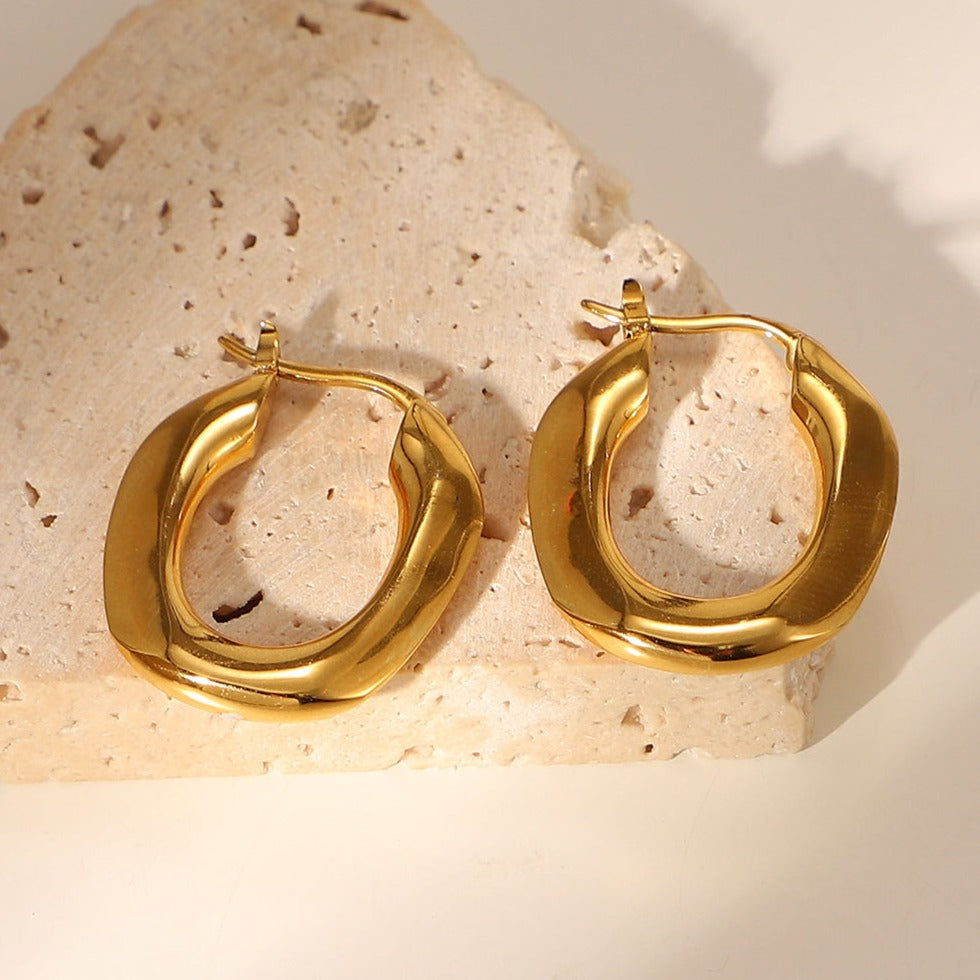 Oval Hoop Earrings