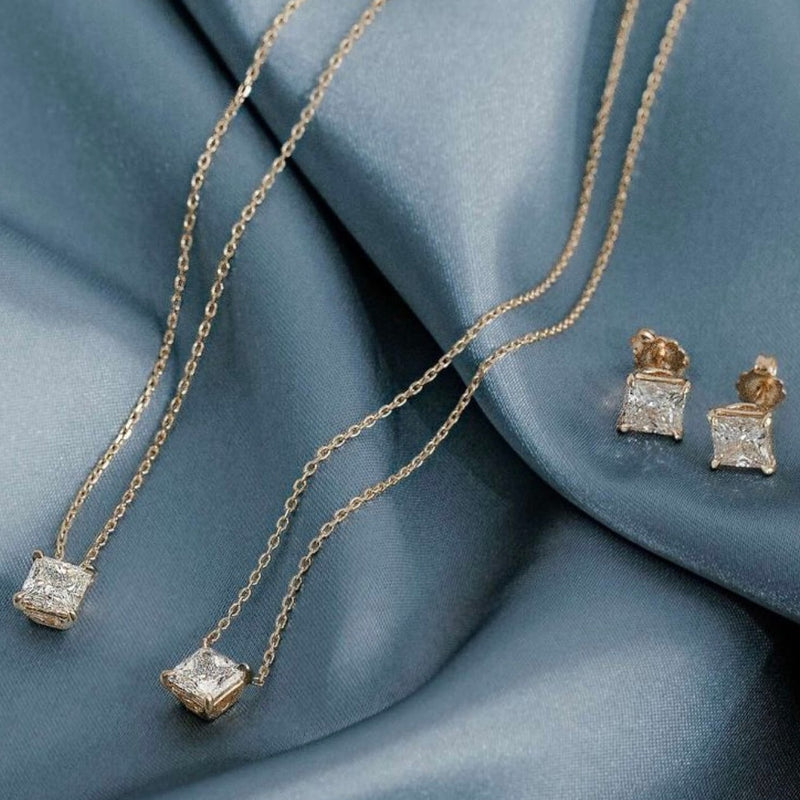 Diamond Pendant Gold Necklace