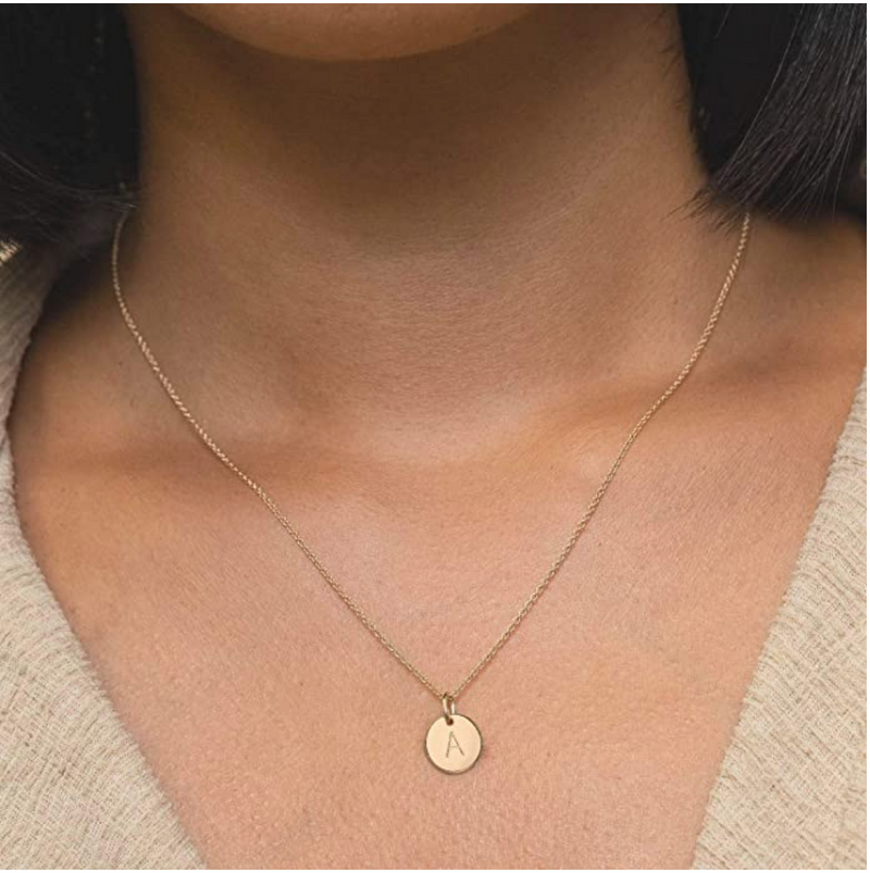 Best Gold Jewelry Gift | Best Aesthetic Yellow Gold Letter Pendant Necklace Jewelry Gift for Women, Girls, Girlfriend, Mother, Wife, Daughter | Mason & Madison Co.