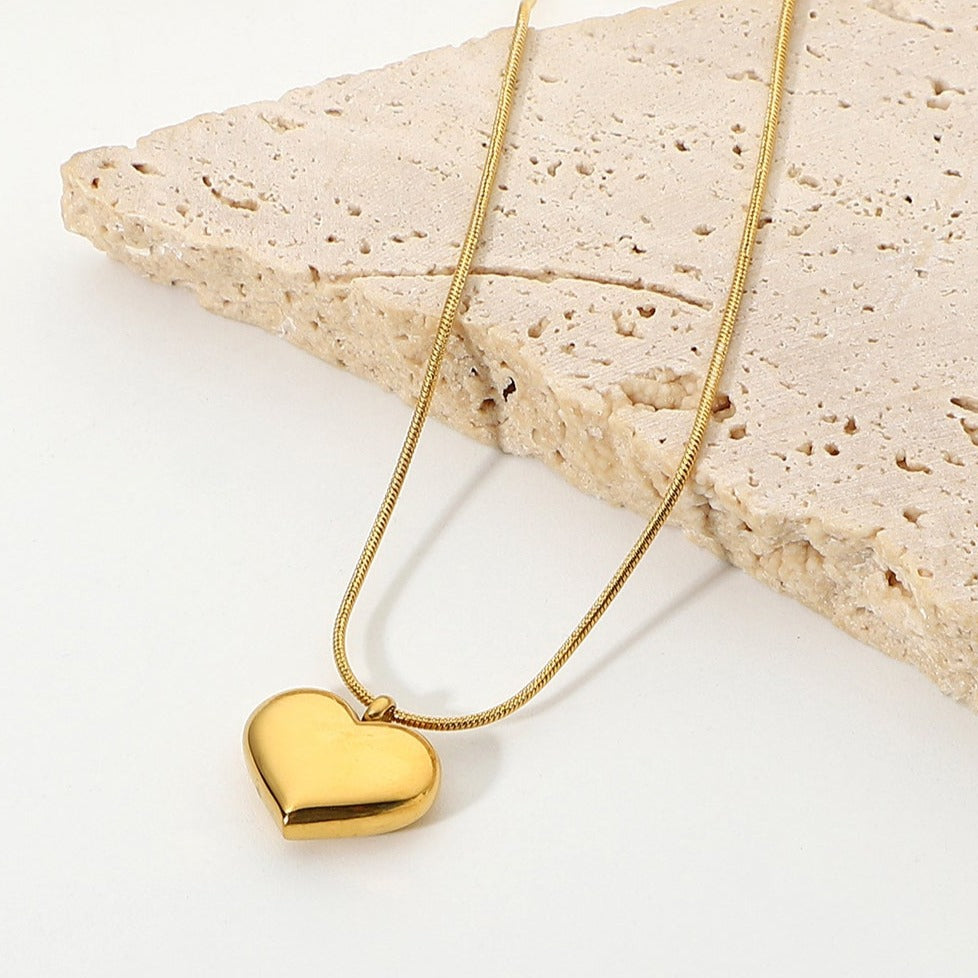 Chain Necklaces Heart Charms  Gold Necklace Heart Necklace