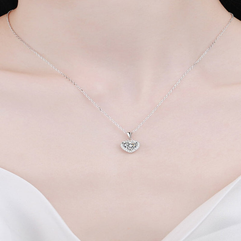 1 Carat Diamond Heart Pendant Necklace