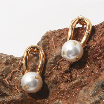 Best Gold Pearl Jewelry Gift | Best Aesthetic Yellow Gold Pearl Earrings Jewelry Gift for Women, Girls, Girlfriend, Mother, Wife, Daughter | Mason & Madison Co.