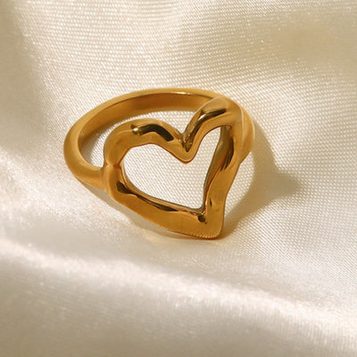 Best Gold Heart Ring Jewelry Gift | Best Aesthetic Yellow Heart Gold Ring Jewelry Gift for Women, Girls, Girlfriend, Mother, Wife, Daughter | Mason & Madison Co.