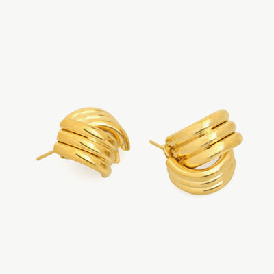 1# BEST Gold Earrings Jewelry Gift for Women | #1 Best Most Top Trendy Trending Aesthetic Yellow Gold Line Stud Earrings Jewelry Gift for Women, Girls, Girlfriend, Mother, Wife, Ladies| Mason & Madison Co.