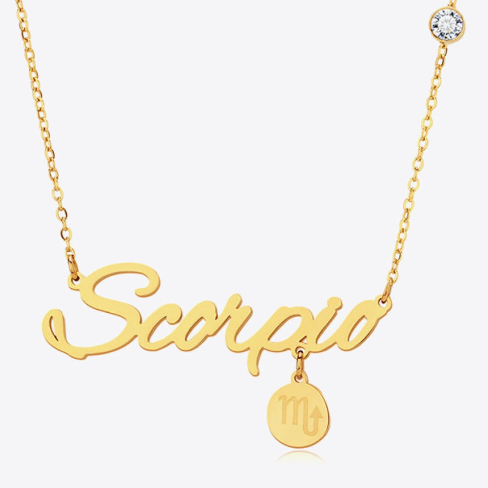 #1 Best Trendy Gold Zodiac Constellation Pendant Necklace Gift for Women | Best Trending Aesthetic Yellow Gold Zodiac Constellation Pendant Necklace Jewelry Gift for Women, Mother, Wife | Mason & Madison Co.