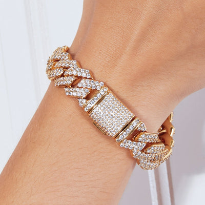 1# BEST Women's Gold Diamond Chunky Chain Bracelet Gift for Women, #1 Best Most Top Trendy Trending Gold Diamond Chunky Chain Bracelet for Women Gift, Mason & Madison Co.