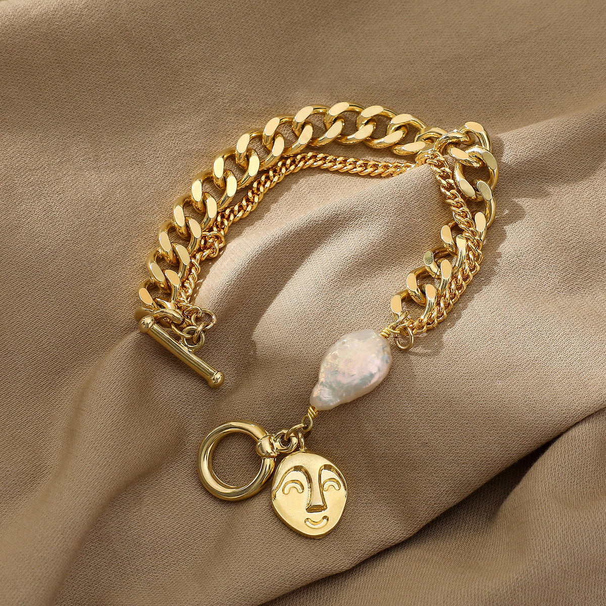 1# BEST Gold Pearl Chain Bracelet Jewelry Gift for Women | #1 Best Most ...