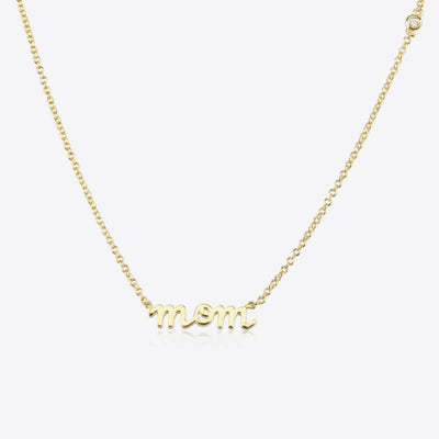 Best Gold Necklace Jewelry Gift | Best Aesthetic Yellow Gold Mom Letter Pendant Necklace Jewelry Gift for Women, Girls, Girlfriend, Mother, Wife, Daughter | Mason & Madison Co.