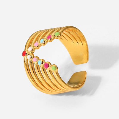 Best Gold Ring Jewelry Gift | Best Aesthetic Yellow Gold Adjustable Open Ring Jewelry Gift for Women, Girls, Girlfriend, Mother, Wife, Daughter | Mason & Madison Co.
