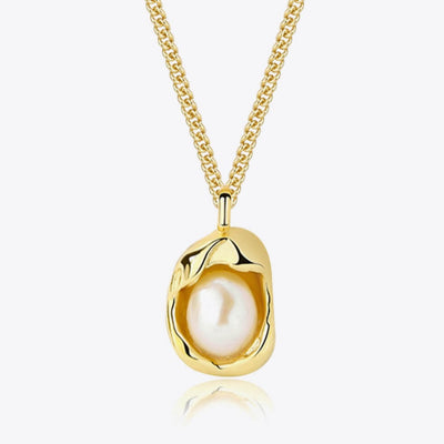 Best Gold Pearl Pendant Necklace Jewelry Gift | Best Aesthetic Yellow Gold Pearl Pendant Necklace Jewelry Gift for Women, Girls, Mother, Wife | Mason & Madison Co.