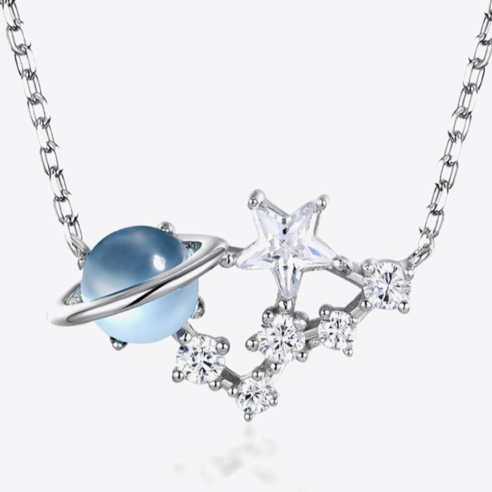 Topaz Diamond Stars Necklace