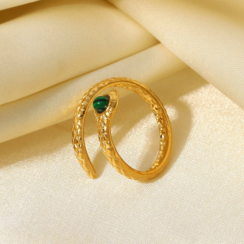 Best Gold Malachite Ring Jewelry Gift | Best Aesthetic Yellow Gold Malachite Ring Jewelry Gift for Women, Girls, Girlfriend, Mother, Wife, Daughter | Mason & Madison Co.