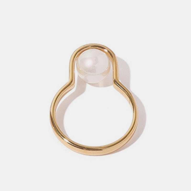 Best Gold Pearl RingJewelry Gift | Best Aesthetic Yellow Gold Pearl Ring Jewelry Gift for Women, Girls, Girlfriend, Mother, Wife, Daughter | Mason & Madison Co.