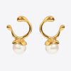 Women's Gold Pearl Stud Earrings Jewelry, Best Gold Pearl Stud Earrings for Women Gift, Mason & Madison Co.