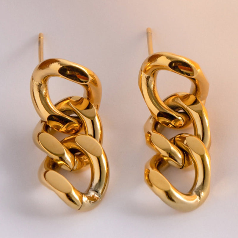 Best Gold Earrings Jewelry Gift | Best Aesthetic Yellow Gold Chain Drop Earrings Jewelry Gift for Women, Girls, Girlfriend, Mother, Wife, Daughter | Mason & Madison Co.