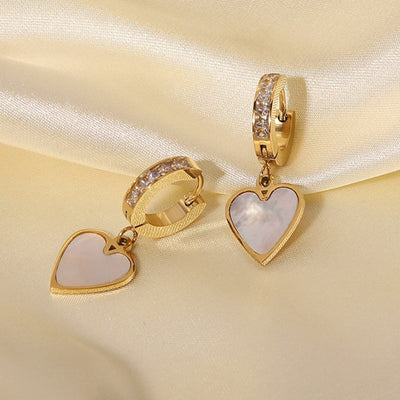 Best Gold Diamond Pearl Jewelry Gift | Best Yellow Gold Diamond with Pearl Heart Drop Earrings Jewelry Gift for Women, Girls, Girlfriend, Mother, Wife, Daughter | Mason & Madison Co.