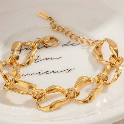 1# BEST Gold Link Chain Bracelet Jewelry Gift for Women