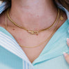 Best Double-Layered Gold Buckle Necklace Jewelry Gift | Best Aesthetic Yellow Gold Chain Necklace Jewelry Gift for Women, Girls, Girlfriend, Mother, Wife, Daughter | Mason & Madison Co.