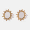 Best Gold Earrings Jewelry Gift | Best Aesthetic Yellow Gold Shell Stud Earrings Jewelry Gift for Women, Girls, Girlfriend, Mother, Wife, Daughter | Mason & Madison Co.