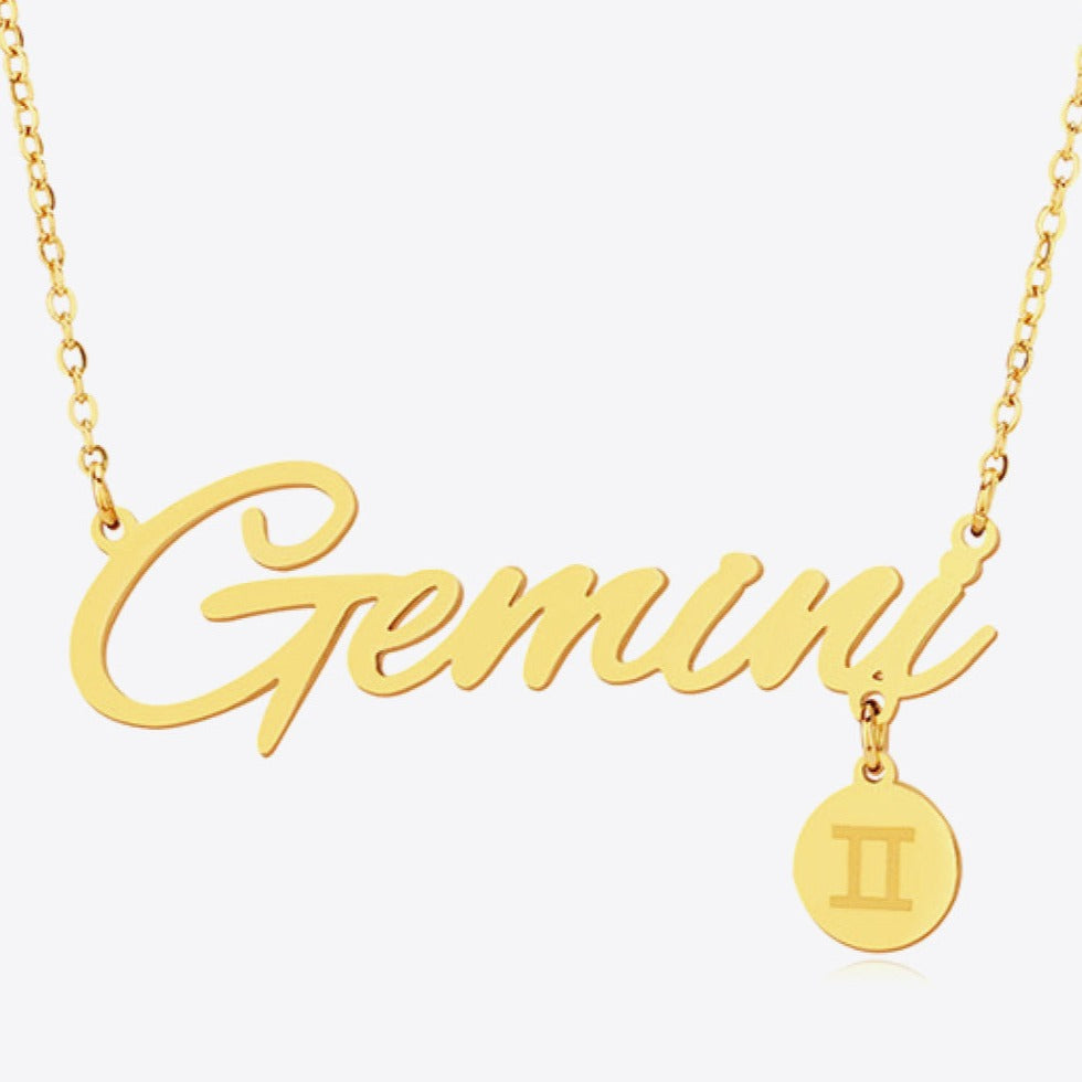 14K Gold Gemini Pendant Necklace – Modaya