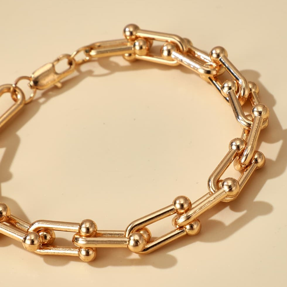 Tiffany Hardwear Large Link Bracelet in Rose Gold with Diamonds, Size: Small